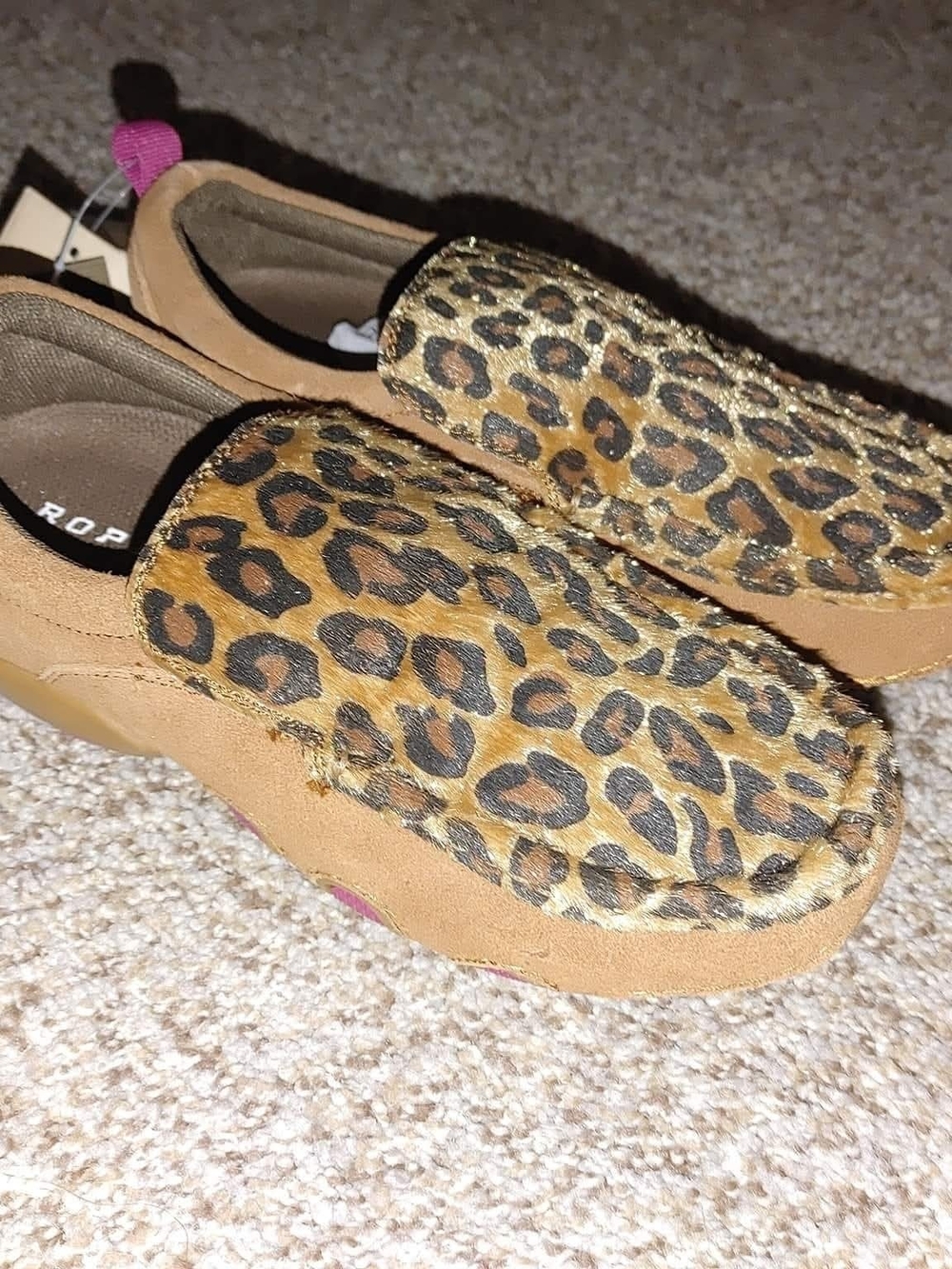 Roper Leopard Hair On Hide Slip-On Loafers